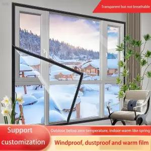 겨울철 실내 방풍 및 따뜻한 창문, 단열필름, 보냉필름, 에너지절약투명필름,