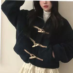 떡볶이단추코트 여성 떡볶이 단추 뽀글이 양털 자켓 HH-E70