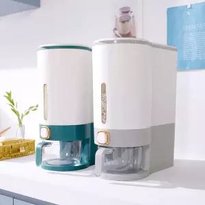 헬로제인 버튼식 계량 쌀통 10kg 계량쌀통 시리얼통 쌀보관