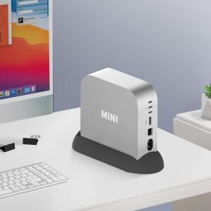 호환 맥미니용 실리콘 수직 스탠드  방열 브래킷  책상 크래들  정리함 액세서리  M4  프로  2024 거치대