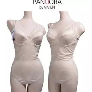 비비안 A컵 와이어 보정 플라워패턴 바디슈트 올인원