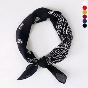 페이즐리 패턴 손수건 스카프 손목 등산용 밴다나 멋진 아이템