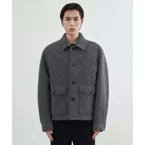 무신사스탠다드 울 블렌드 저지 오버사이즈 아웃 포켓 재킷 미디엄 그레이 1623020