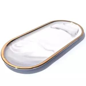 인센스 트레이 세라믹 마블 그레이 향피우기