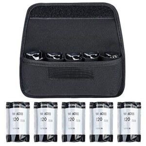 TXEsign 카메라 필름 120 롤 네오프렌 보관 케이스 가방(블랙)