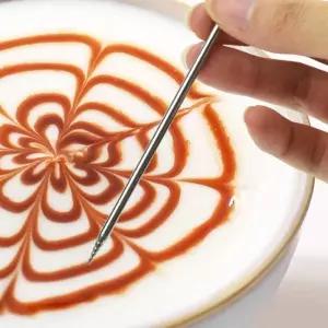 라떼아트 에칭펜 패턴 그리기 도구 스텐 펜 고급 디자인