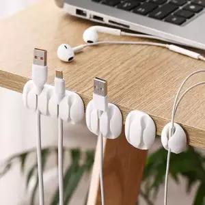 [에이치플러스몰]컴퓨터선 충전기 전선 케이블 고정 걸이 홀더