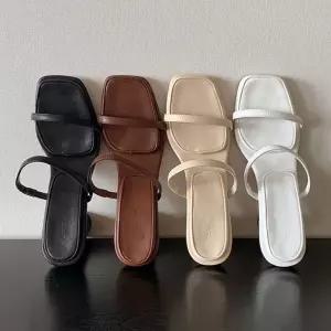 여성 샌들 구두 정장 스트랩 오픈 뮬 슬리퍼 형