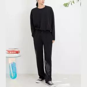 루즈핏 봄 긴팔 남성 티셔츠 바지 홈웨어 세트 대학생 추천 촉감좋은