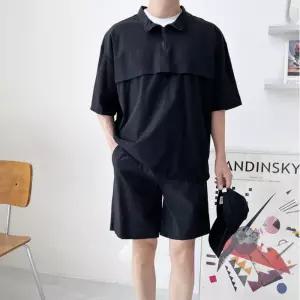 여름 바스락 아노락 남자 반팔 트레이닝 세트 츄리닝반바지 쇼핑몰