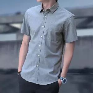 봄 여름 반팔 옥스포드 셔츠 남방 버튼다운 코튼 면 남자 남성 순면 여름용 슬림핏 얼룩 방지 및 내구성 우