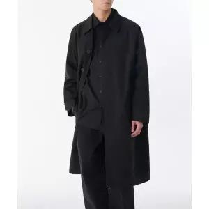 무신사스탠다드 오버사이즈 발마칸 트렌치 코트 블랙 1629216