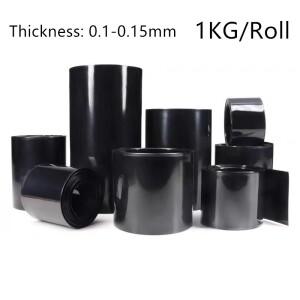 1KG PVC 열 수축 튜브 배터리 홀스터 필름 검정색 절연 18650 케이스