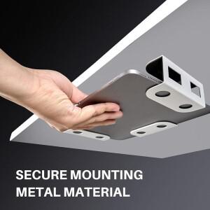 호환 책상 아래 노트북 거치대  금속 재질 선반형 홀더  맥 미니  맥북  키보드용  스크래치 방지 실리콘