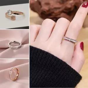 [셀러허브]여성반지 엄지반지 써지컬 스틸 심플한 큐빅링 (S14465625)