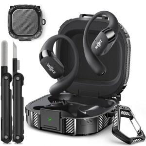 [미국배송] SHOKZ OPENFIT 2 케이스 시큐어 락 디자인 충격 보호 하드 케이스 오픈 이어 헤드폰 커버 열쇠고리 및 청소 키트 포함