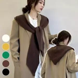 니트 머플러 후드 껴입기 두꺼운 숄 가디건