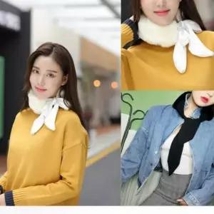 토끼털 머플러 스카프 겨울 방한 여성 볼풀