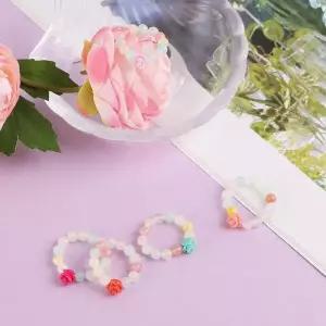 [셀러허브]파스텔 구슬 비즈 반지 링 [Dahlia 5color 장미 산호 컬러 우정 무지개 고무줄 (S14327247)