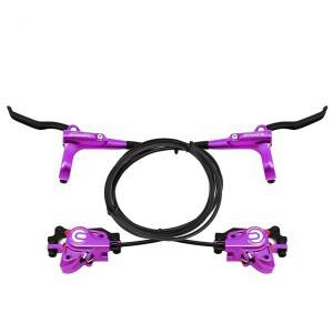 메테올라이트 퍼플 MTB 유압 디스크 브레이크 세트, 산악 자전거용 알루미늄 합금 전방 1000mm 후방 1700mm 자전거 브레이크, /PM 어댑터 장착 160mm 로터 포함