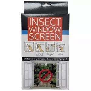 창문 네트 스크린 | 모기 스크린 129.5 x 149.9cm(51 x 59인치), 후크 및 루프 포함 | 신선한 공기를 넣고