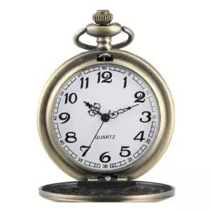 포켓워치 여성 골동품 청동 주머니 시계 목걸이 체인