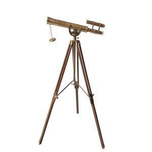 앤티크 황동 망원경 해양 해군 조절식 바닥 스탠딩 선박 계기 기능 투명 비전 해상 홈 데코