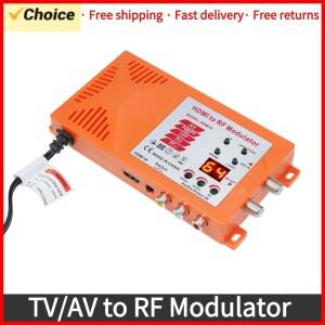 TV AV-RF 모듈레이터 동축 UHF 컨버터 어댑터 ANT 및 채널 스위치 포함 게임용 노트북 블루레이 HD 디지털