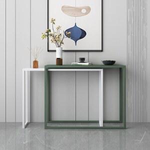 북유럽 철제 듀얼 선반 복도 콘솔 슬림 좁은 진열대 고급 거실