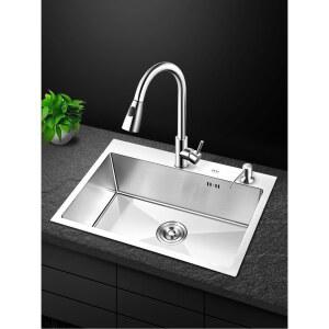 스텐 싱크볼 600 직각 정사각 사각씽크볼 하수구 카페