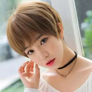 가발 스타일 숏컷 짧은 컷트 통가발 헤어피스