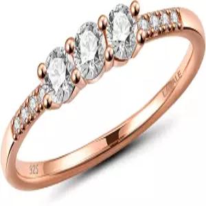 라발레 라운드 컷 모이사나이트 여성용 웨딩 밴드 브릴리언트 D 컬러 VVS1 클래리티 클래식 랩 다이아몬드