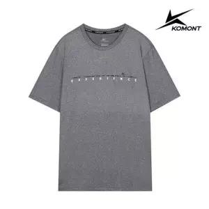 코몽트 남성 영문프린팅 라운드 반팔 티셔츠그레이 K22MR0308GR