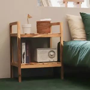 미니테이블 침대협탁 우드 원목 선반 2단 사이드테이블 가구