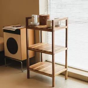 침대협탁 우드 미니테이블 원목 선반 3단