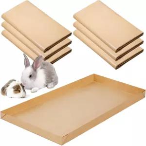 Fuyoo 6개 일회용 기니피그 케이지 라이너 48 x 24 펼쳐진 바닥 4 2 피트 대형 방수 크래프트 종이 가방