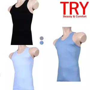 TRY 면100 국산 남자 컬러 런닝 남성 색상 메리야스 빅사이즈 무지 난닝구 민소매 런닝구