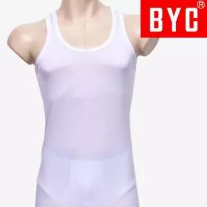 BYC 에어로쉬 남자 런닝 남성 메리야스 민소매 무지백색 빅사이즈 군대런닝 난닝구 런닝셔츠 라운드