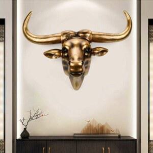 인테리어 소품 황소 벽장식 블랙 벽명 황소머리벽장식 트로피 인테리어소품 황소머리 물소
