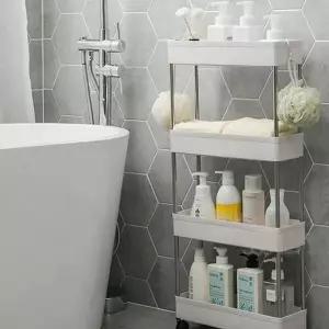 수납장 슬림선반 틈새수납장 이동식 트롤리 미용실카트 정리