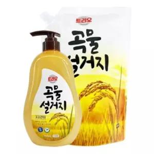 설거지세제 트리오 곡물설거지 우리현미 750ml용기 3개