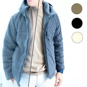 후리스 남녀공용 빅사이즈 양털 후리스 뽀글이 양면 후드집업 자켓 점퍼