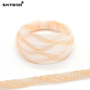 전기 케이블용 투명 금 PET 브레이드 슬리브 고밀도 스네이크 스킨 랩 시스 1 ~ 50m 2mm 10mm