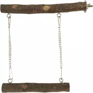 메프로탈 버드 스윙 앵무새 농어 스탠드 내추럴 우드 케이지 장난감 작은 동물