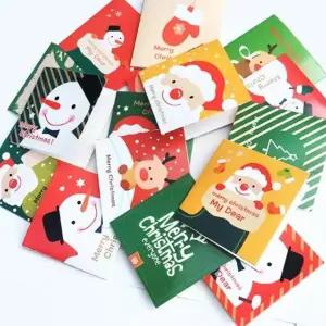 크리스마스 미니 카드 감사 편지 선물 카드 세트