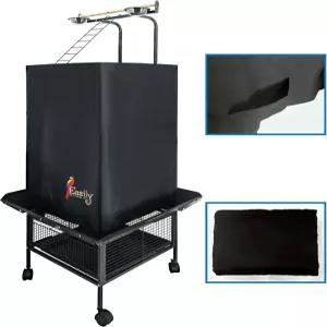 보관 포켓이 있는 플레이 탑이 대형 새장을 위한 이지 굿나잇 새장 커버 61