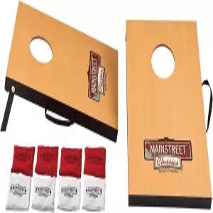 메인스트리트 클래식스 마이크로 빈백 던지기 여행용 사이즈 (16인치 x 10.5인치 보드) 미니 콘홀 게임