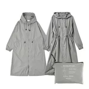 파우치 여성용 일본 2WAY 레인코트 세트(그레이) 정품
