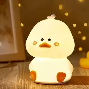 앉아있는 오리 실리콘 무드등 LED 캐릭터 침실 수유등 취침등 조명