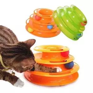 움직이는 고양이 야옹이 장난감 볼 토이 놀이 (그린)-WD409C1